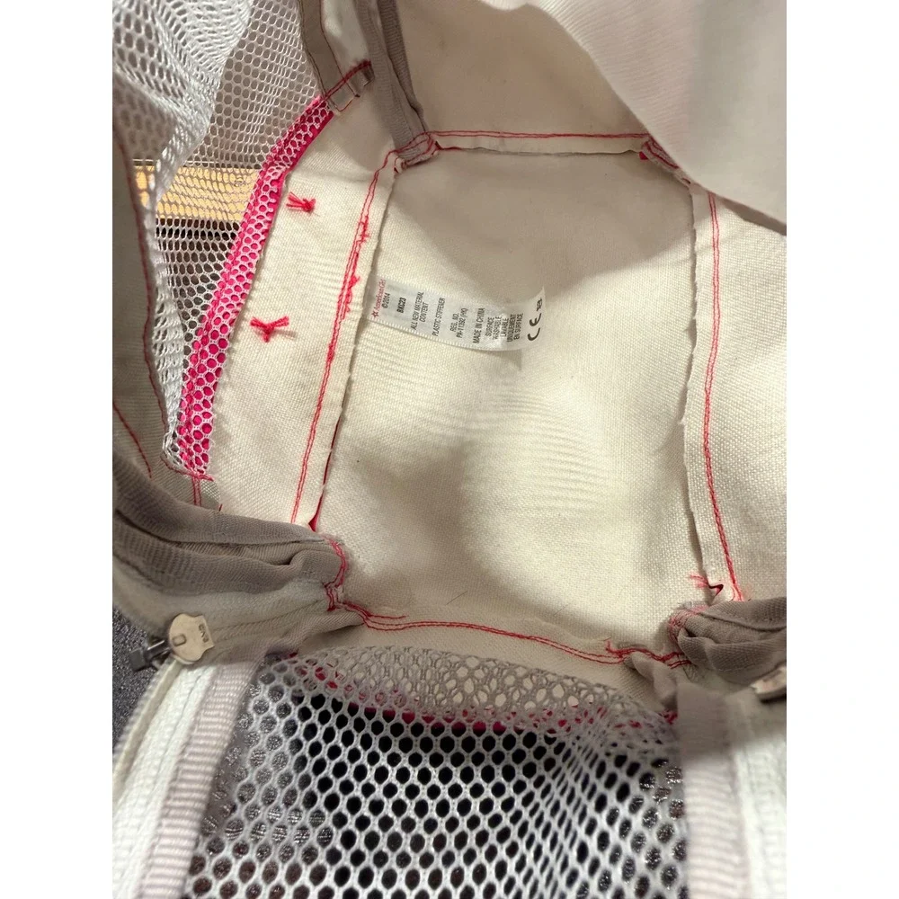 American Girl Doll Galaxy Dog Pet Travel Carry Case Pink Silver Mesh‎